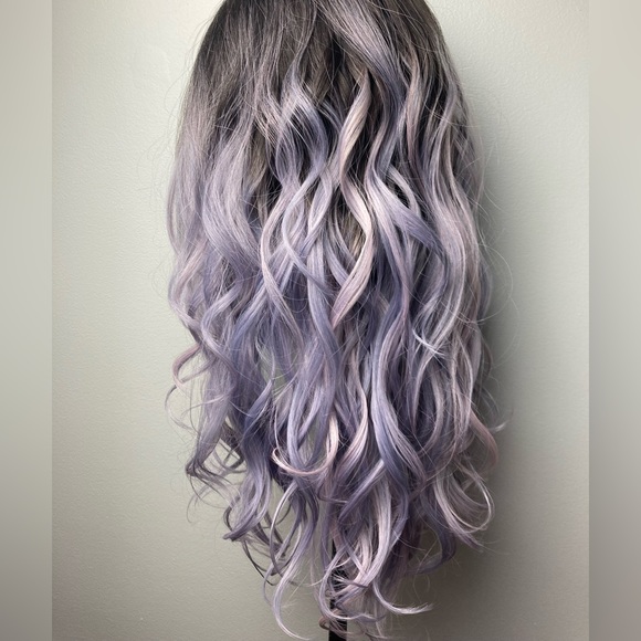 Ombre Light Gray Lace Wigs - Picture 9 of 11